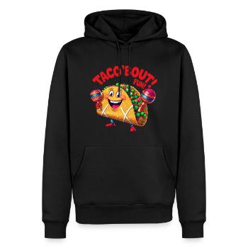 Taco'Bout Fun - Lustiges Taco-Design - Männer Premium Bio Hoodie - Schwarz - Vorne - Nico (187cm)