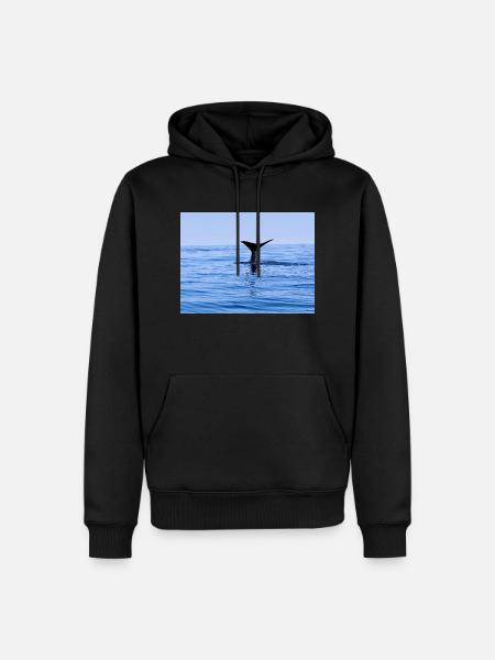 Wal - Männer Premium Bio Hoodie - Schwarz
