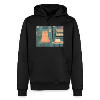 Happy Birthday cat - Männer Premium Bio Hoodie - Schwarz - Vorne - Nico (187cm)