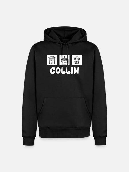 Geschenk für Collin - Männer Premium Bio Hoodie - Schwarz