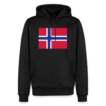 norway flag - Sweat à capuche Premium bio Homme - noir - Devant - Nico (187cm)