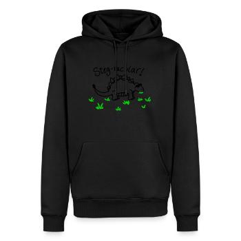 Steg-tacuar! - Männer Premium Bio Hoodie - Schwarz - Vorne - Nico (187cm)