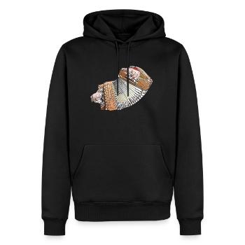 accordeon zackig - Männer Premium Bio Hoodie - Schwarz - Vorne - Nico (187cm)