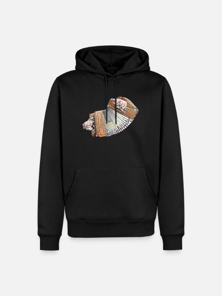 accordeon jagged - Men’s Premium Organic Hoodie - black