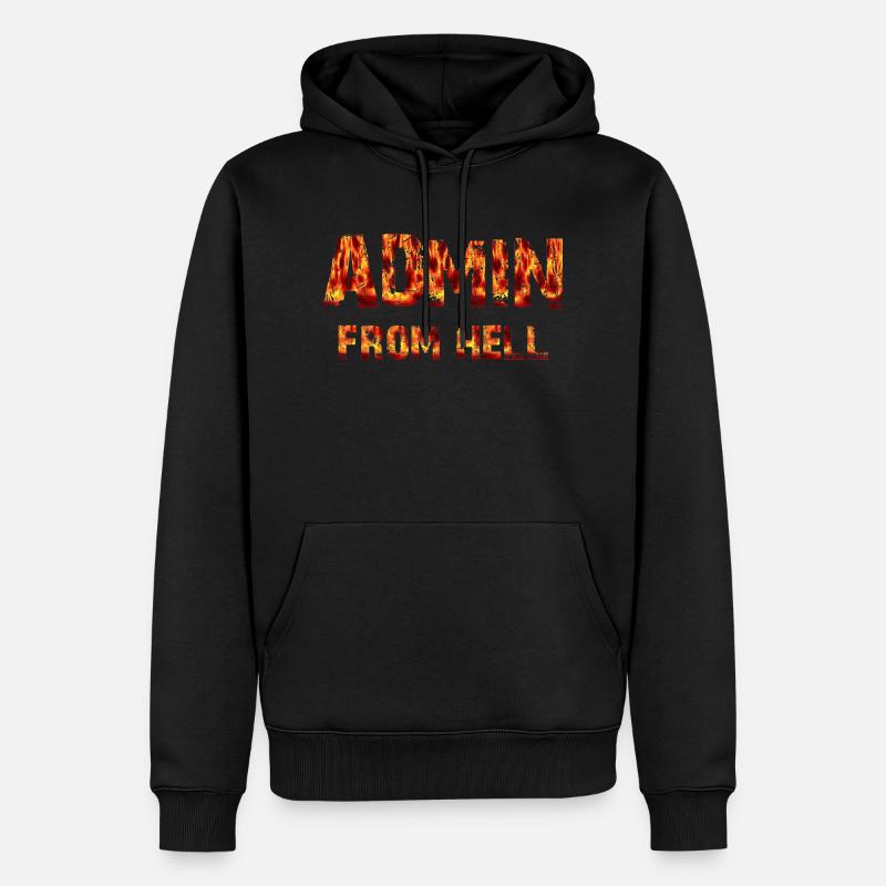 Admin from hell - Männer Premium Bio Hoodie - Schwarz