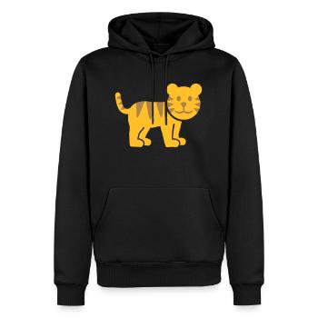 Tiger - Männer Premium Bio Hoodie - Schwarz - Vorne - Nico (187cm)