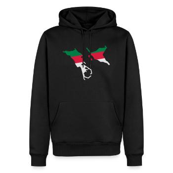 Helgoland - Männer Premium Bio Hoodie - Schwarz - Vorne - Nico (187cm)