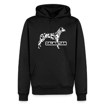 Dalmatien - Sweat à capuche Premium bio Homme - noir - Devant - Nico (187cm)