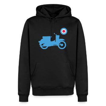 Schwalbe Mod Great Britain Style - Männer Premium Bio Hoodie - Schwarz - Vorne - Nico (187cm)