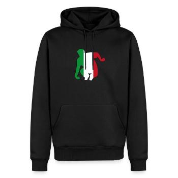italy player - Men’s Premium Organic Hoodie - black - Front - Nico (187cm)