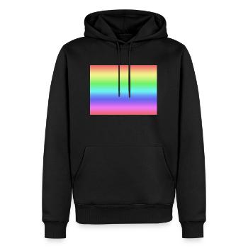 Regenbogen - Männer Premium Bio Hoodie - Schwarz - Vorne - Nico (187cm)