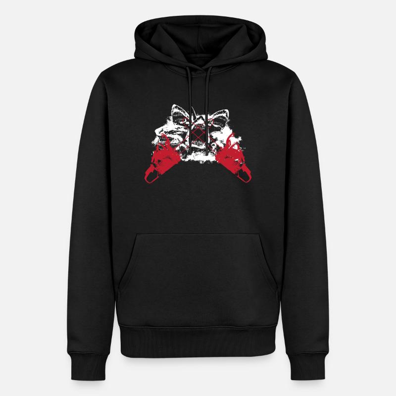 requin - Sweat à capuche Premium bio Homme - noir