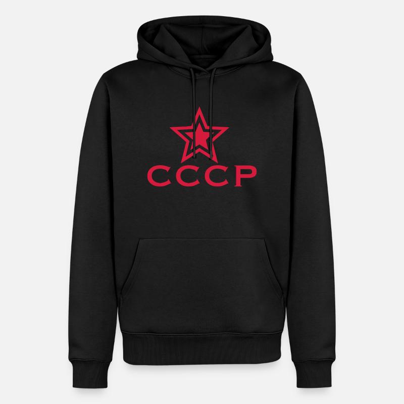 Star Russie soviétique - Sweat à capuche Premium bio Homme - noir
