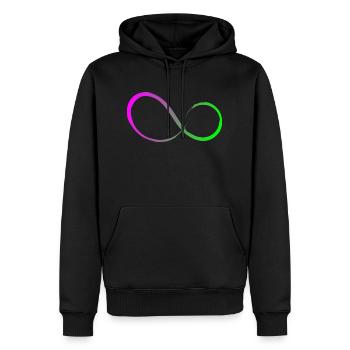 Unendlichkeitszeichen Unendlichkeit Symbol Design - Männer Premium Bio Hoodie - Schwarz - Vorne - Nico (187cm)