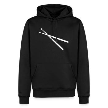 Drumsticks Schlagzeug Drummer Schlagzeuger - Männer Premium Bio Hoodie - Schwarz - Vorne - Nico (187cm)