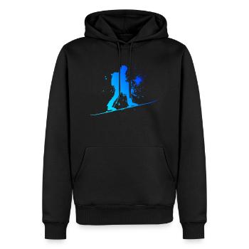 Ski Alpinisme Femmes Ski Tour Ski Ski De Randonnée - Sweat à capuche Premium bio Homme - noir - Devant - Nico (187cm)