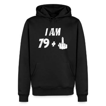 80. Geburtstag 80 Jahre Geburtstagsgeschenk lustig - Männer Premium Bio Hoodie - Schwarz - Vorne - Nico (187cm)