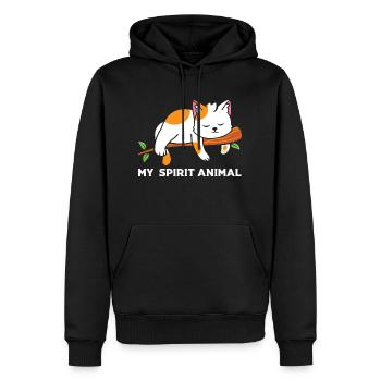 My spirit animal - Men’s Premium Organic Hoodie - black - Front - Nico (187cm)