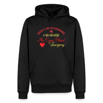 Crise cardiaque Chirurgie cardiaque Chirurgie Hospital - Sweat à capuche Premium bio Homme - noir - Devant - Nico (187cm)