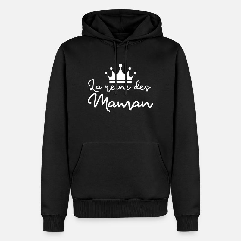 La reine des mamans - Sweat à capuche Premium bio Homme - noir