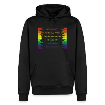 Love is Love - To be Respected - LGBT - Männer Premium Bio Hoodie - Schwarz - Vorne - Nico (187cm)