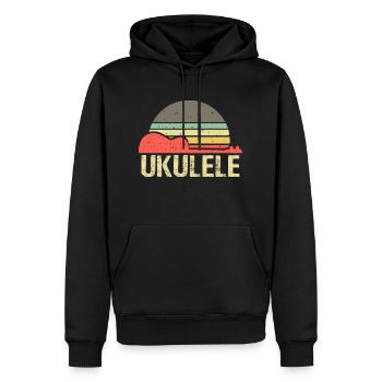 Ukulele - Männer Premium Bio Hoodie - Schwarz - Vorne - Nico (187cm)
