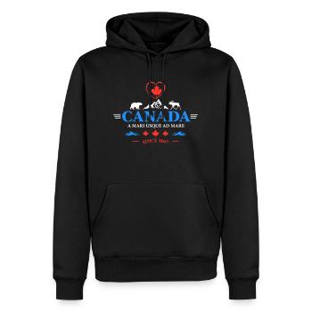 Kanada Vancouver Montreal Toronto Maple Leaf Bären - Männer Premium Bio Hoodie - Schwarz - Vorne - Nico (187cm)