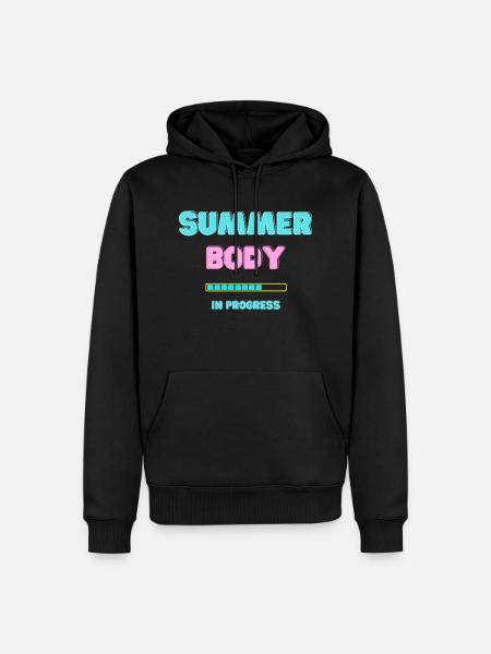 SUMMER BODY in progress - Sweat à capuche Premium bio Homme - noir