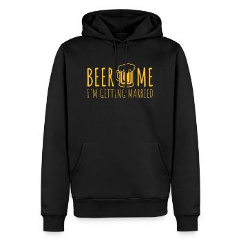 Beer Me Getting Married - Men’s Premium Organic Hoodie - black - Front - Nico (187cm)