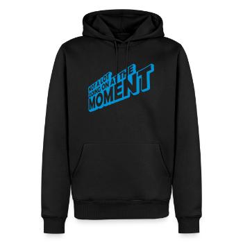 Il ne se passe pas grand-chose - Sweat à capuche Premium bio Homme - noir - Devant - Nico (187cm)