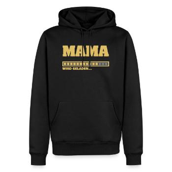 Ladebalken Mama wird geladen - Männer Premium Bio Hoodie - Schwarz - Vorne - Nico (187cm)