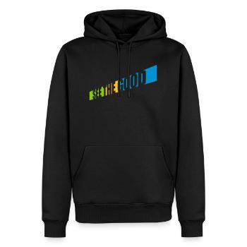 voir la bonne citation - Sweat à capuche Premium bio Homme - noir - Devant - Nico (187cm)