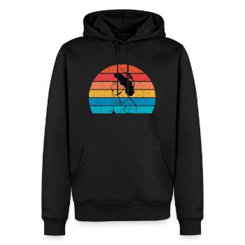 Queen Elizabeth II Retro Vintage Elizabeth 2 - Männer Premium Bio Hoodie - Schwarz - Vorne - Nico (187cm)