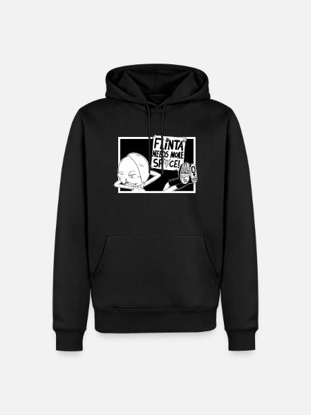 FLINTA Needs More Space! - Männer Premium Bio Hoodie - Schwarz