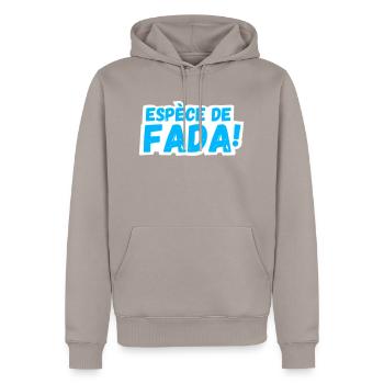 Marseille humour fada marseillais - Sweat à capuche Premium bio Homme - taupe - Devant - Nico (187cm)