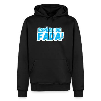 Marseille humour fada marseillais - Sweat à capuche Premium bio Homme - noir - Devant - Nico (187cm)