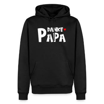 Danke Papa - Vatertag - Männer Premium Bio Hoodie - Schwarz - Vorne - Nico (187cm)
