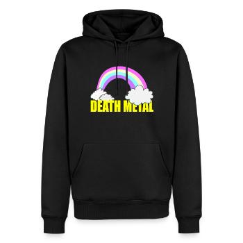 Death metal - Sweat à capuche Premium bio Homme - noir - Devant - Nico (187cm)