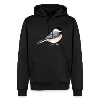 Bird - Männer Premium Bio Hoodie - Schwarz - Vorne - Nico (187cm)