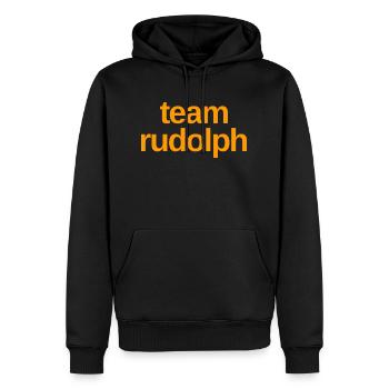 TEAM RUDOLPH Christmas Merry X-Mas Weihnachten : ) - Männer Premium Bio Hoodie - Schwarz - Vorne - Nico (187cm)