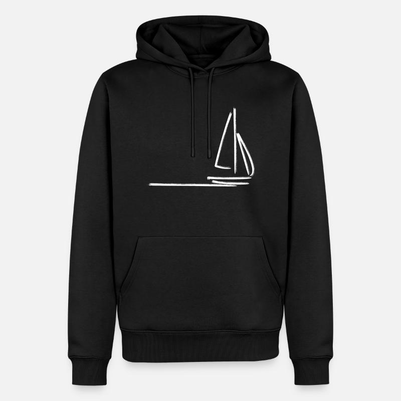Voilier Saillant - Sweat à capuche Premium bio Homme - noir