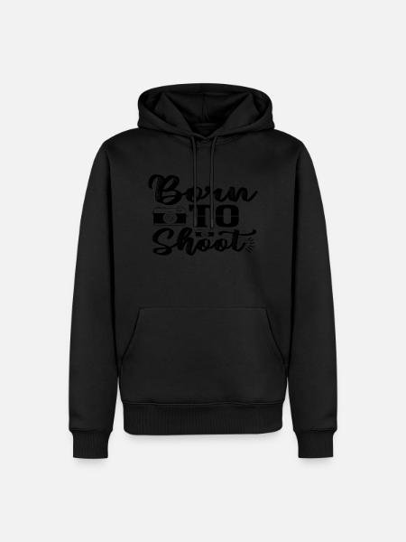 Born to Shoot - Männer Premium Bio Hoodie - Schwarz