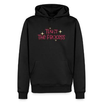 Trust the Process best 2023 Quotes - Sweat à capuche Premium bio Homme - noir - Devant - Nico (187cm)