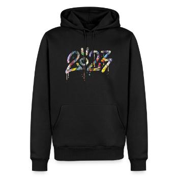 Graffiti style Splash hip hop colors painter 2023 - Men’s Premium Organic Hoodie - black - Front - Nico (187cm)