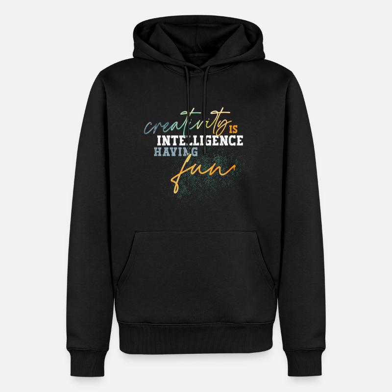 Creativity intelligence - Männer Premium Bio Hoodie - Schwarz