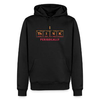 Je PENSE (périodiquement) - Drôles de dictons - Sweat à capuche Premium bio Homme - noir - Devant - Nico (187cm)