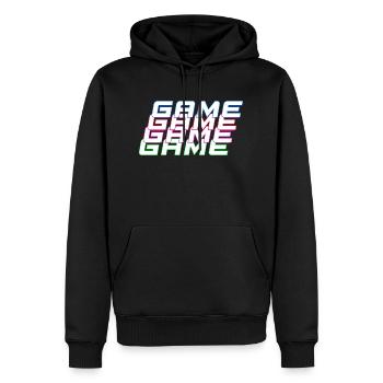 Spielspieler - Männer Premium Bio Hoodie - Schwarz - Vorne - Nico (187cm)
