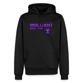 Brilliant since 1984 - Männer Premium Bio Hoodie - Schwarz - Vorne - Nico (187cm)
