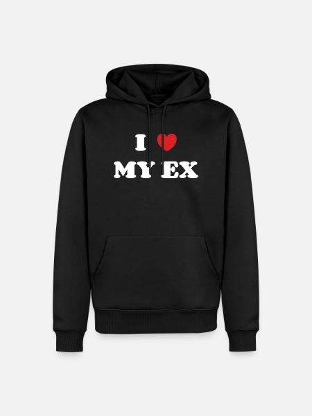 I Love My Ex - Men’s Premium Organic Hoodie - black