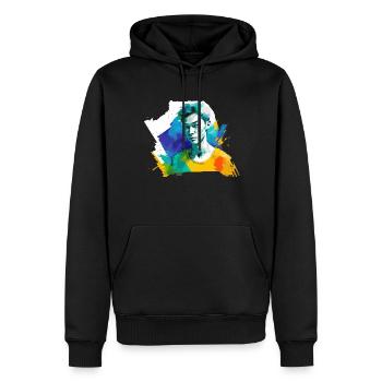 Watercolors of a boy - Men’s Premium Organic Hoodie - black - Front - Nico (187cm)